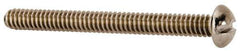 Value Collection - #10-24 UNC, 2" Length Under Head Slotted Drive Machine Screw - Round Head, Grade 18-8 Stainless Steel, Uncoated, Without Washer - USA Tool & Supply