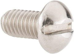 Value Collection - #10-32 UNF, 3/8" Length Under Head Slotted Drive Machine Screw - Round Head, Grade 18-8 Stainless Steel, Uncoated, Without Washer - USA Tool & Supply