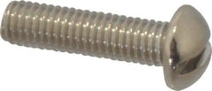 Value Collection - #10-32 UNF, 3/4" Length Under Head Slotted Drive Machine Screw - Round Head, Grade 18-8 Stainless Steel, Uncoated, Without Washer - USA Tool & Supply