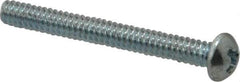 Value Collection - #10-32 UNF, 1" Length Under Head Slotted Drive Machine Screw - Round Head, Grade 18-8 Stainless Steel, Uncoated, Without Washer - USA Tool & Supply
