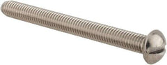 Value Collection - #10-32 UNF, 2" Length Under Head Slotted Drive Machine Screw - Round Head, Grade 18-8 Stainless Steel, Uncoated, Without Washer - USA Tool & Supply