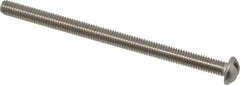 Value Collection - #10-32 UNF, 3" Length Under Head Slotted Drive Machine Screw - Round Head, Grade 18-8 Stainless Steel, Uncoated, Without Washer - USA Tool & Supply