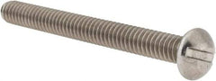 Value Collection - 1/4-20 UNC, 2-1/2" Length Under Head Slotted Drive Machine Screw - Round Head, Grade 18-8 Stainless Steel, Uncoated, Without Washer - USA Tool & Supply