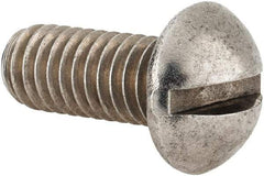 Value Collection - 5/16-18 UNC, 3/4" Length Under Head Slotted Drive Machine Screw - Round Head, Grade 18-8 Stainless Steel, Uncoated, Without Washer - USA Tool & Supply