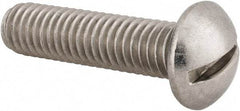 Value Collection - 3/8-16 UNC, 1-1/2" Length Under Head Slotted Drive Machine Screw - Round Head, Grade 18-8 Stainless Steel, Uncoated, Without Washer - USA Tool & Supply