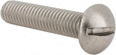 Value Collection - 3/8-16 UNC, 1-3/4" Length Under Head Slotted Drive Machine Screw - Round Head, Grade 18-8 Stainless Steel, Uncoated, Without Washer - USA Tool & Supply
