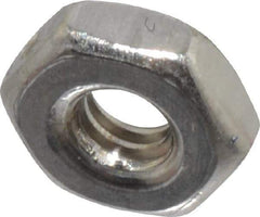 Value Collection - #2-56 UNC Stainless Steel Right Hand Machine Screw Hex Nut - 3/16" Across Flats, 1/16" High, Uncoated - USA Tool & Supply