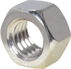 Value Collection - 3/8-16 UNC Stainless Steel Right Hand Hex Nut - 9/16" Across Flats, 21/64" High, Uncoated - USA Tool & Supply