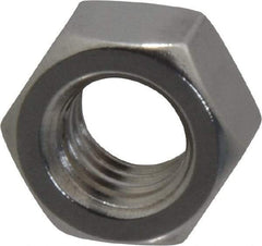 Value Collection - 7/16-14 UNC Stainless Steel Right Hand Hex Nut - 11/16" Across Flats, 3/8" High, Uncoated - USA Tool & Supply