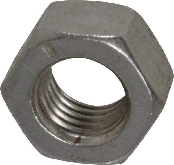 Value Collection - 5/16-24 UNF Stainless Steel Right Hand Hex Nut - 1/2" Across Flats, 17/64" High, Uncoated - USA Tool & Supply