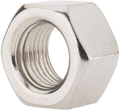 Value Collection - 1/2-20 UNF Stainless Steel Right Hand Hex Nut - 3/4" Across Flats, 7/16" High, Uncoated - USA Tool & Supply