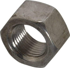 Value Collection - 3/4-16 UNF Stainless Steel Right Hand Hex Nut - 1-1/8" Across Flats, 41/64" High, Uncoated - USA Tool & Supply