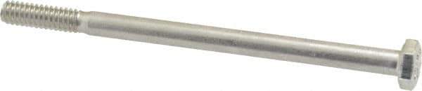 Value Collection - 1/4-20 UNC, 4" Length Under Head Hex Head Cap Screw - Grade 18-8 Stainless Steel, 7/16" Hex - USA Tool & Supply