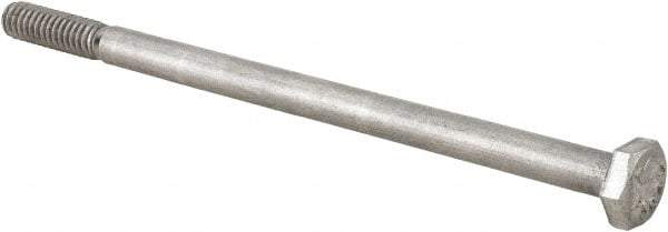 Value Collection - 1/4-20 UNC, 4-1/2" Length Under Head Hex Head Cap Screw - Grade 18-8 Stainless Steel, 7/16" Hex - USA Tool & Supply