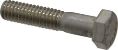 Value Collection - 5/16-18 UNC, 1-1/2" Length Under Head Hex Head Cap Screw - Grade 18-8 Stainless Steel, 1/2" Hex - USA Tool & Supply