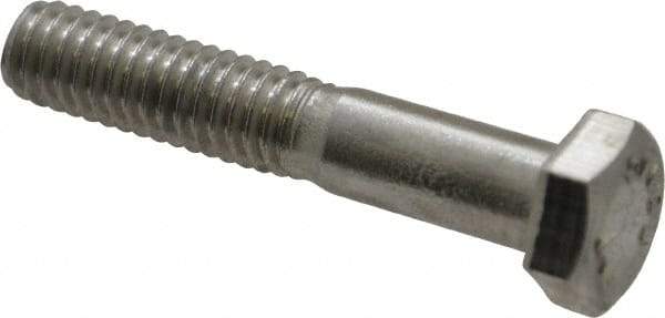 Value Collection - 5/16-18 UNC, 1-3/4" Length Under Head Hex Head Cap Screw - Grade 18-8 Stainless Steel, 1/2" Hex - USA Tool & Supply