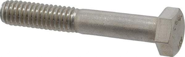 Value Collection - 5/16-18 UNC, 2" Length Under Head Hex Head Cap Screw - Grade 18-8 Stainless Steel, 1/2" Hex - USA Tool & Supply