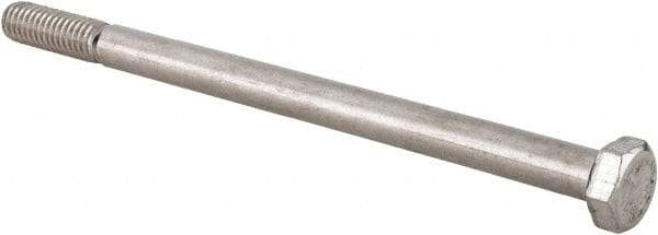 Value Collection - 5/16-18 UNC, 5" Length Under Head Hex Head Cap Screw - Grade 18-8 Stainless Steel, 1/2" Hex - USA Tool & Supply