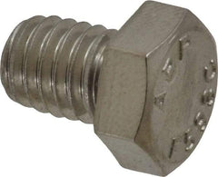 Value Collection - 3/8-16 UNC, 1/2" Length Under Head Hex Head Cap Screw - Grade 18-8 Stainless Steel, 9/16" Hex - USA Tool & Supply