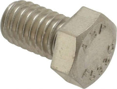 Value Collection - 3/8-16 UNC, 5/8" Length Under Head Hex Head Cap Screw - Grade 18-8 Stainless Steel, 9/16" Hex - USA Tool & Supply