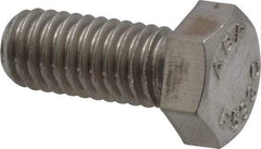 Value Collection - 3/8-16 UNC, 7/8" Length Under Head Hex Head Cap Screw - Grade 18-8 Stainless Steel, 9/16" Hex - USA Tool & Supply