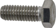 Value Collection - 3/8-16 UNC, 1" Length Under Head Hex Head Cap Screw - Grade 18-8 Stainless Steel, 9/16" Hex - USA Tool & Supply