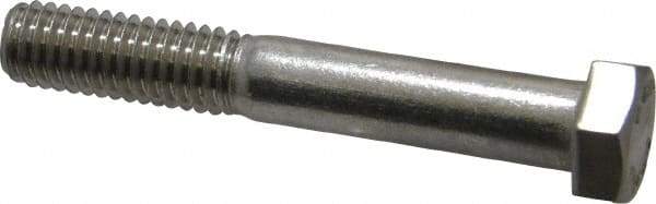 Value Collection - 3/8-16 UNC, 2-1/2" Length Under Head Hex Head Cap Screw - Grade 18-8 Stainless Steel, 9/16" Hex - USA Tool & Supply