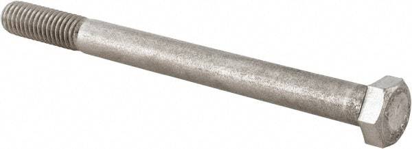 Value Collection - 3/8-16 UNC, 4-1/2" Length Under Head Hex Head Cap Screw - Grade 18-8 Stainless Steel, 9/16" Hex - USA Tool & Supply