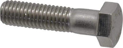 Value Collection - 1/2-13 UNC, 2" Length Under Head Hex Head Cap Screw - Grade 18-8 Stainless Steel, 3/4" Hex - USA Tool & Supply
