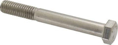 Value Collection - 1/2-13 UNC, 4" Length Under Head Hex Head Cap Screw - Grade 18-8 Stainless Steel, 3/4" Hex - USA Tool & Supply
