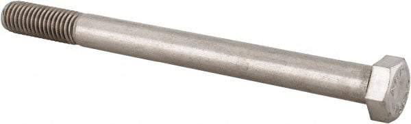Value Collection - 1/2-13 UNC, 6" Length Under Head Hex Head Cap Screw - Grade 18-8 Stainless Steel, Uncoated, 3/4" Hex - USA Tool & Supply