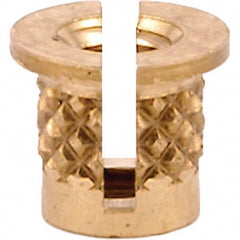 E-Z LOK - Press Fit Threaded Inserts Type: Flanged For Material Type: Plastic - USA Tool & Supply