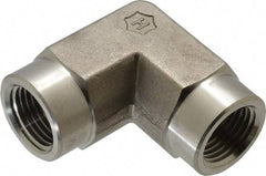 Ham-Let - 1/2" Grade 316 Stainless Steel Pipe 90° Female Elbow - FNPT x FNPT End Connections, 4,600 psi - USA Tool & Supply