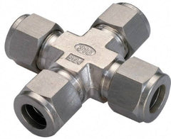 Ham-Let - 3/8" OD, Grade 316Stainless Steel Union Cross - All Comp Ends - USA Tool & Supply