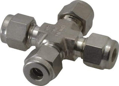Ham-Let - 1/4" OD, Grade 316Stainless Steel Union Cross - All Comp Ends - USA Tool & Supply