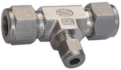 Ham-Let - 3/4 x 3/4 x 3/8" OD, Grade 316Stainless Steel Union Tee - Comp x Comp x Comp Ends - USA Tool & Supply
