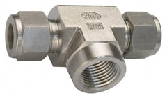 Ham-Let - 3/8" OD, Grade 316Stainless Steel Female Branch Tee - Comp x Comp x FNPT Ends - USA Tool & Supply