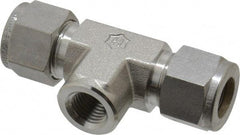 Ham-Let - 1/2" OD, Grade 316Stainless Steel Female Branch Tee - Comp x Comp x FNPT Ends - USA Tool & Supply