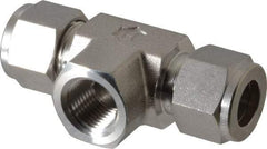 Ham-Let - 1/2" OD, Grade 316Stainless Steel Female Branch Tee - Comp x Comp x FNPT Ends - USA Tool & Supply
