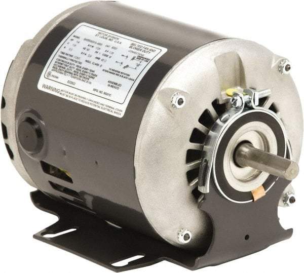 US Motors - 1/2 hp, ODP Enclosure, Auto Thermal Protection, 1,725 RPM, 115 Volt, 60 Hz, Industrial Electric AC/DC Motor - Size 48/56 Frame, Resilient Mount, 1 Speed, Sleeve Bearings, A Class Insulation, Reversible - USA Tool & Supply