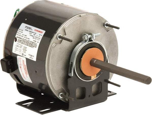 US Motors - 1/3 hp, ODP Enclosure, Auto Thermal Protection, 825 RPM, 208-230 Volt, 60 Hz, Industrial Electric AC/DC Motor - Size 48 Frame, Hub/Stud Mount, 1 Speed, Ball Bearings, 2.7 Full Load Amps, B Class Insulation, CCW Lead End Rev - USA Tool & Supply