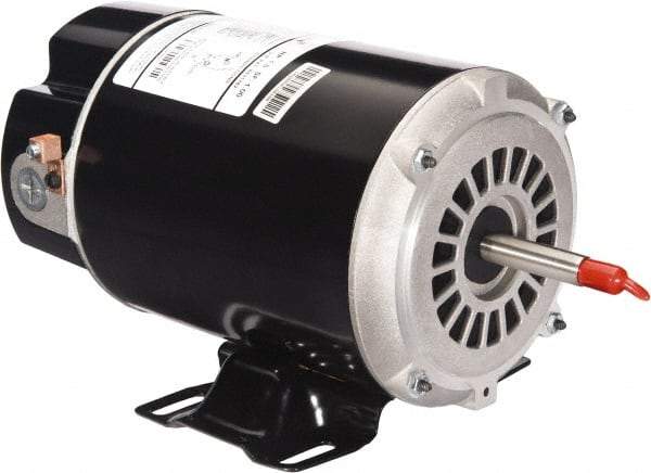 US Motors - 1.5 hp, ODP Enclosure, Auto Thermal Protection, 3,450 RPM, 115 Volt, 60 Hz, Industrial Electric AC/DC Motor - Size 48 Frame, Thru Bolt Mount, 1 Speed, Ball/SAB Bearings, 12.5 Full Load Amps, B Class Insulation, CCW Shaft End - USA Tool & Supply