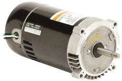 US Motors - 1.5 hp, ODP Enclosure, Auto Thermal Protection, 3,450 RPM, 115/230 Volt, 60 Hz, Industrial Electric AC/DC Motor - Size 56 Frame, C-Face Mount, 1 Speed, Ball Bearings, B Class Insulation, CW Lead End - USA Tool & Supply