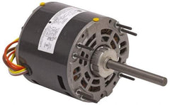 US Motors - 1/5 hp, ODP Enclosure, Auto Thermal Protection, 1,075 RPM, 208-230 Volt, 60 Hz, Industrial Electric AC/DC Motor - Size 42 Frame, Hub/Stud Mount, 3 Speed, SAB Bearings, 1.6 Full Load Amps, B Class Insulation, CCW Lead End Rev - USA Tool & Supply