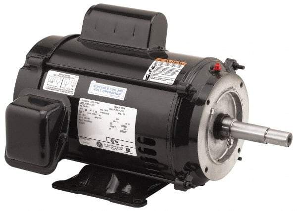 US Motors - 2 hp, ODP Enclosure, 1,730 RPM, 115/230 Volt, 60 Hz, Industrial Electric AC/DC Motor - Size 182 Frame, Horizontal-Footed Mount, 1 Speed, Ball Bearings, 23.2/11.6 Full Load Amps, F Class Insulation - USA Tool & Supply