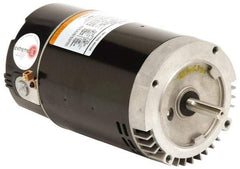 US Motors - 1/2 hp, ODP Enclosure, Auto Thermal Protection, 3,450 RPM, 115/230 Volt, 60 Hz, Industrial Electric AC/DC Motor - C-Face Mount, 1 Speed, Ball Bearings, B Class Insulation, CW Lead End - USA Tool & Supply