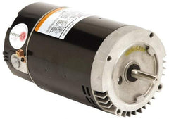 US Motors - 3/4 hp, ODP Enclosure, Auto Thermal Protection, 3,450 RPM, 115/230 Volt, 60 Hz, Industrial Electric AC/DC Motor - C-Face Mount, 1 Speed, Ball Bearings, B Class Insulation, CW Lead End - USA Tool & Supply