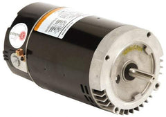 US Motors - 3/4 hp, ODP Enclosure, Auto Thermal Protection, 3,450 RPM, 115/230 Volt, 60 Hz, Industrial Electric AC/DC Motor - Size 56 Frame, C-Face Mount, 1 Speed, Ball Bearings, B Class Insulation, CW Lead End - USA Tool & Supply