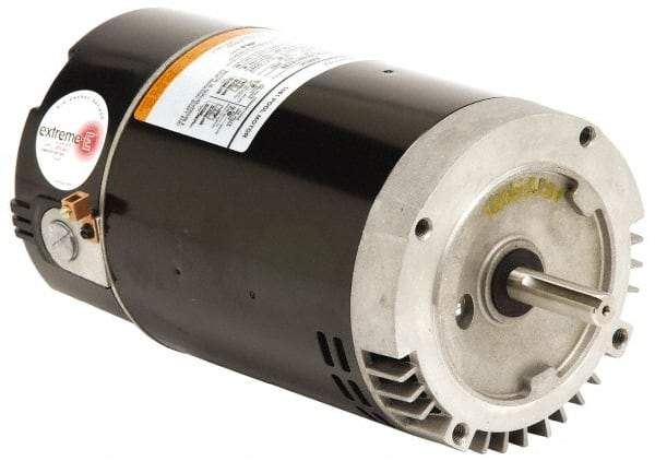 US Motors - 1.5 hp, ODP Enclosure, Auto Thermal Protection, 3,450 RPM, 230 Volt, 60 Hz, Industrial Electric AC/DC Motor - Size 56 Frame, C-Face Mount, 2 Speed, Ball Bearings, B Class Insulation, CW Lead End - USA Tool & Supply