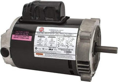 US Motors - 1/2 hp, ODP Enclosure, Auto Thermal Protection, 3,450 RPM, 115/208-230 Volt, 60 Hz, Industrial Electric AC/DC Motor - Size 56C Frame, C-Face Mount, 1 Speed, Ball Bearings, 8.2/4.2-4.1 Full Load Amps, B Class Insulation, Reversible - USA Tool & Supply